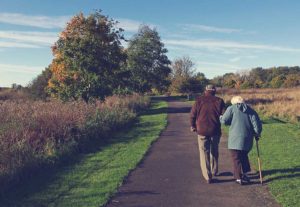 Older couple on a nature trail